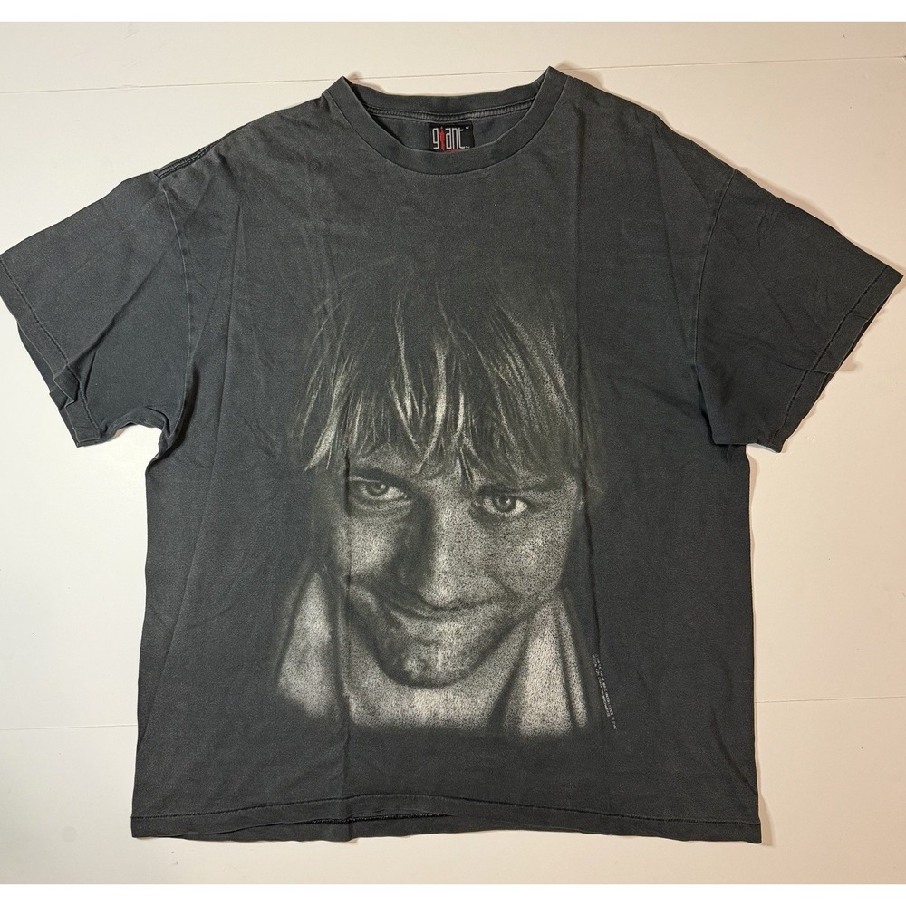 Vintage 90's Kurt Cobain Big Face Giant T Shirt Size Medium Single Stitch